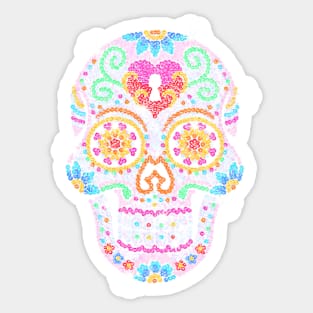 Diamond Bling Shiny Sugar Skull Diamond Skull Sticker